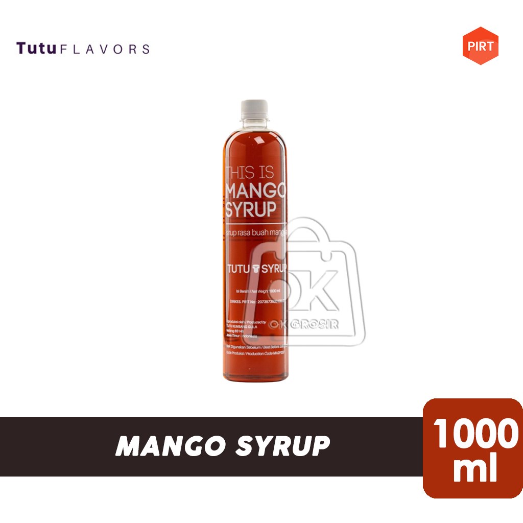 

Tutu Mango Syrup / Sirup Mangga (Botol Plastik 1000ml)