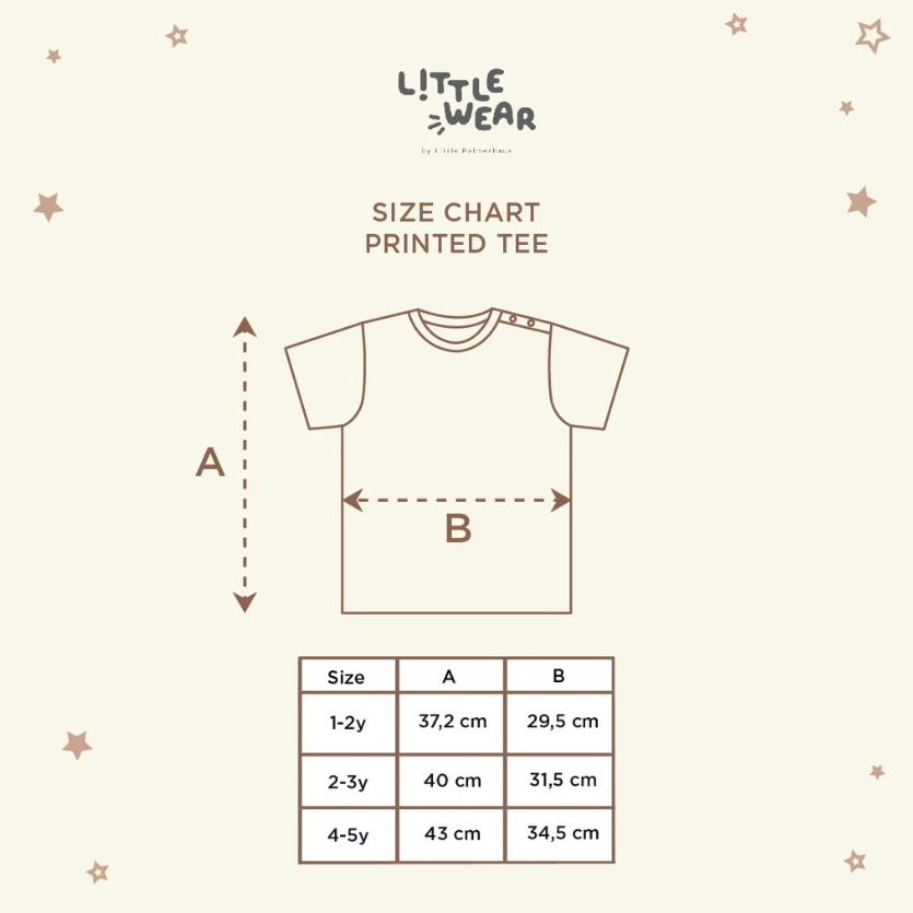 Little Wear 1-5Y Printed Tee Little Palmerhaus Tshirt Anak Unisex CBKS