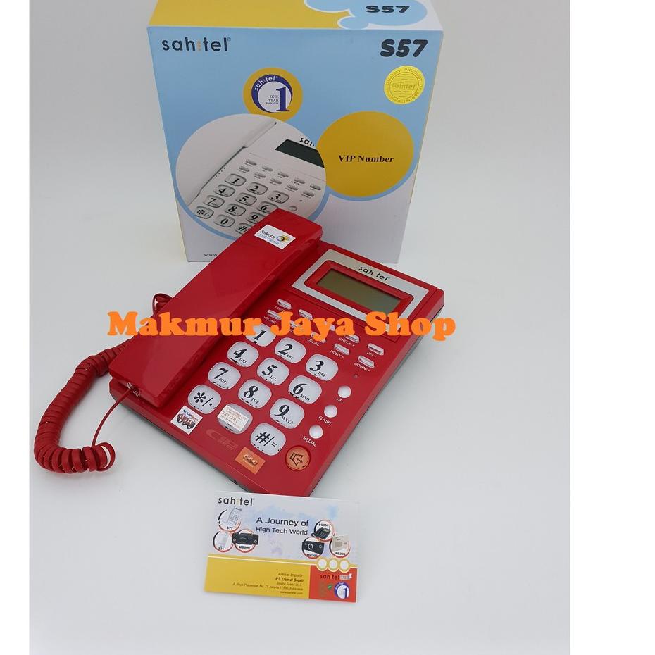 Telepon Kabel Sahitel S57 Sahitel Telepon Rumah S-57 - Merah