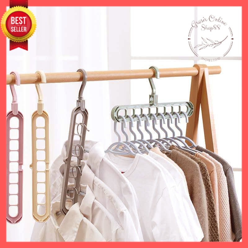 GOS A204 - Magic Hanger Gantungan Baju Organizer 9 in 1 As Seen on TV Serbaguna