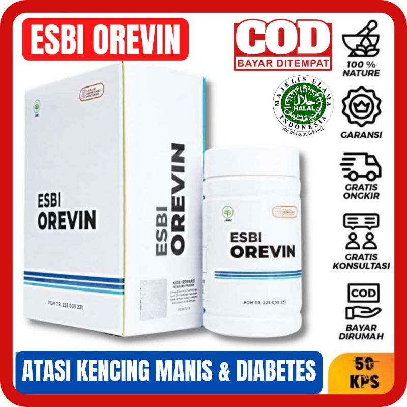 (GARANSI ORIGINAL) KAPSUL ESBI OREVIN Isi 50 - ESBI OREVIN ESBIOREVIN OBAT HERBAL DIABETES & KENCING