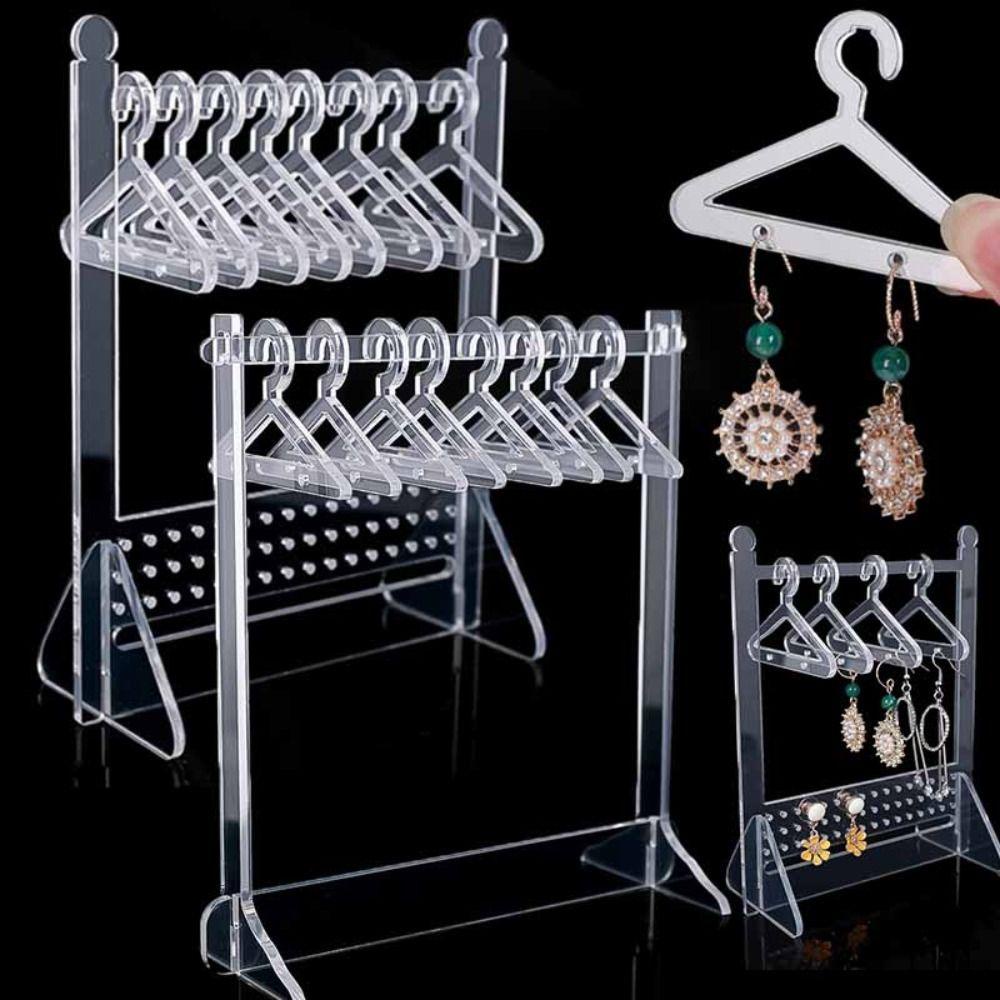 [Elegan] Stand Display Anting Mini Unik Multi-Warna Hadiah Kalung Anting Organizer Kotak Perhiasan Dekstop Dekorasi Jas-hanger Bentuk Jewelry Show Case