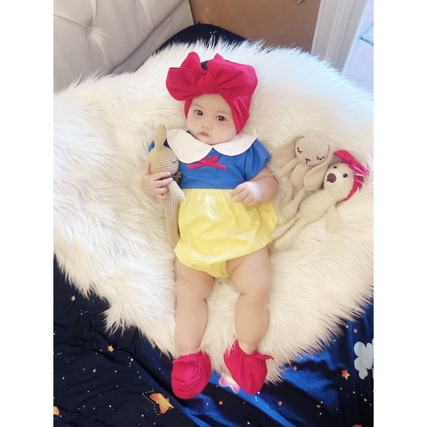 jumper bayi perempuan snow white romper bayi anak perempuan romper balita cewek 0 6 12 bulan 3 -12 bulan 1 tahun