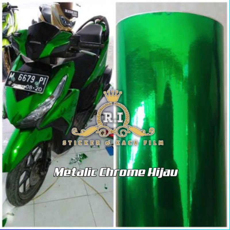 Skotlet Sticker Motor Crom Skotlet Hijau Doff Skotlet Hijau Metalik Stiker Motor