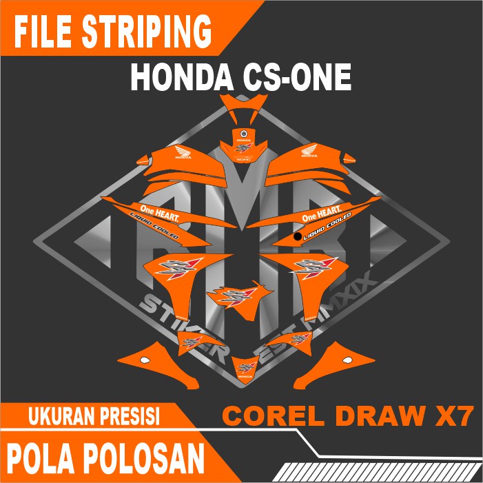 File Pola / Mentahan Striping Honda CS-ONE