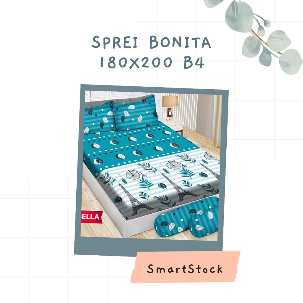 SS SPREI BONITA 180 B4 180X200 BANTAL 4 KING SIZE No 1 Mix Motif Lepas Kardus