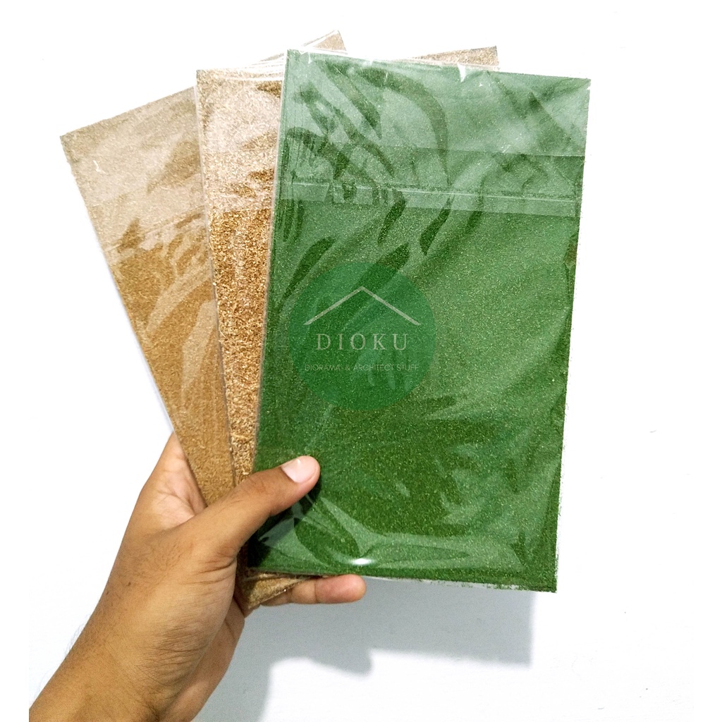 Lembaran Maket Rumput/Tanah -  Bahan Maket / Miniatur /Diorama