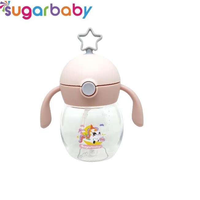 Sugar Baby TRITAN Sippy Cup Star (280 ml , 9 mo+) - Soft Pink