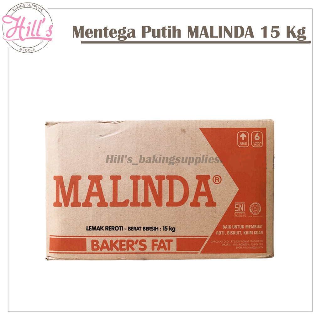 

( KARTON ) MALINDA BAKER'S FAT 15 KG KARTON / MENTEGA PUTIH / SHORTENING 15KG / BAKERS FAT