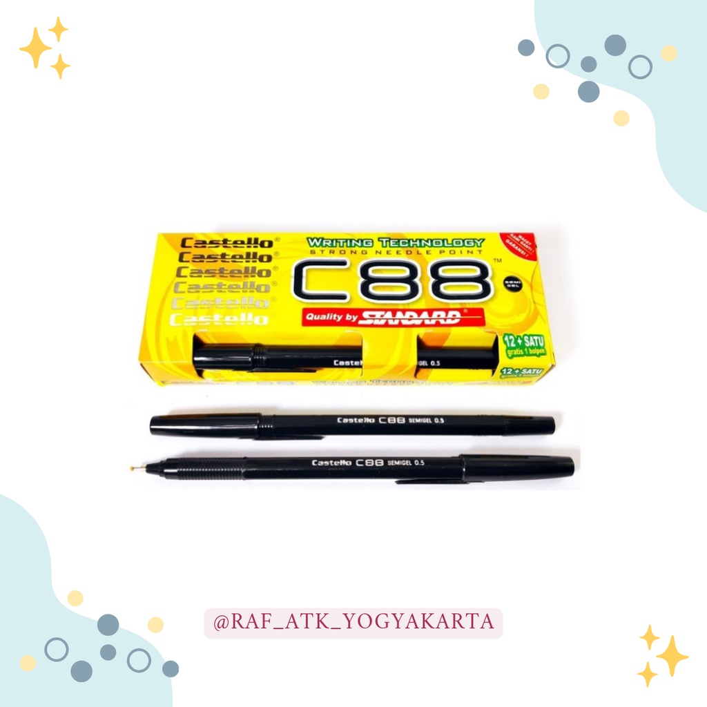 

PEN / PENA / BALLPOIN / PULPEN STANDARD CASTELLO C88 ISI 12+1