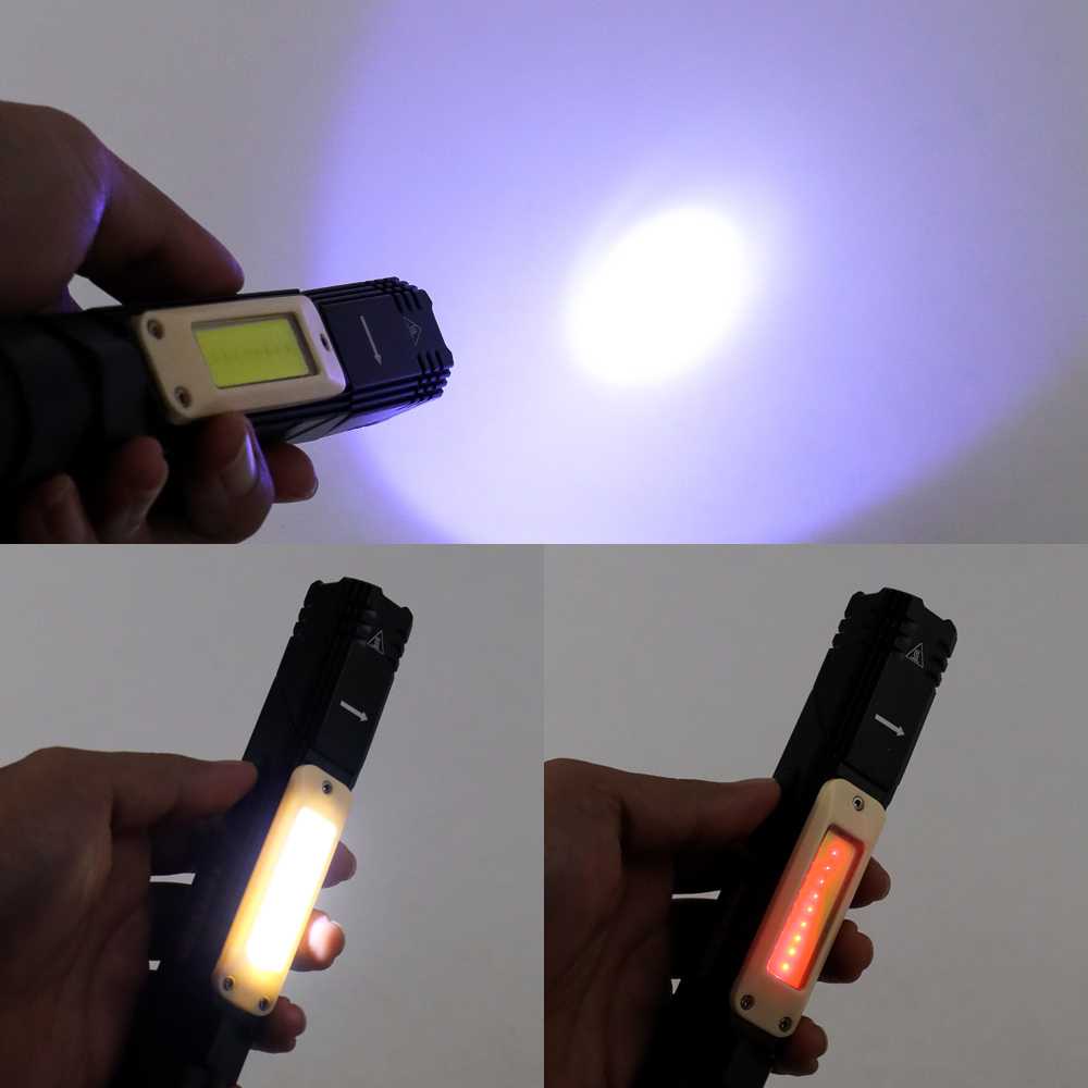 TaffLED Pocketman Senter LED Rotatable XPG+COB 10000 Lm - 3189A