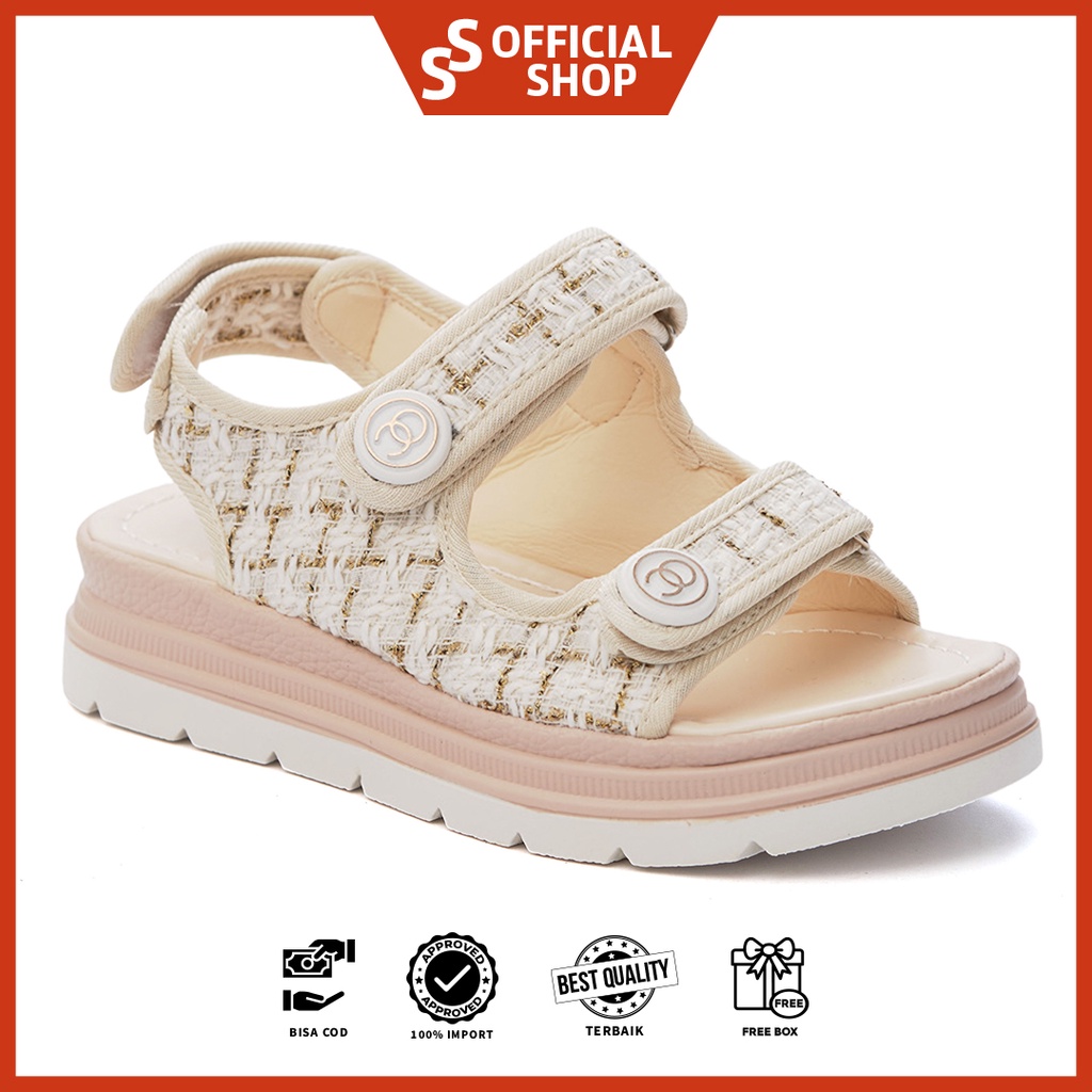 [Original Ber-Hologram] SNEAKYSHOES YUJIN SANDAL STRAP WANITA IMPORT PREMIUM QUALITY