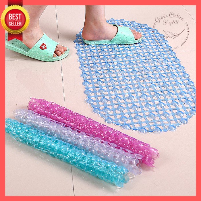 GOS - D105-  Keset Kamar Mandi Anti slip Silikon Anti Licin / Alas Kaki Dapur Wc / Bathroom Mat