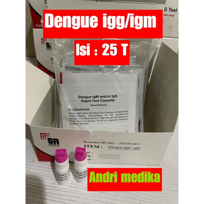 Jual Tes Dengue Igg /Igm / Tes Demam Berdarah / Tes Dbd Isi 25 Test ...