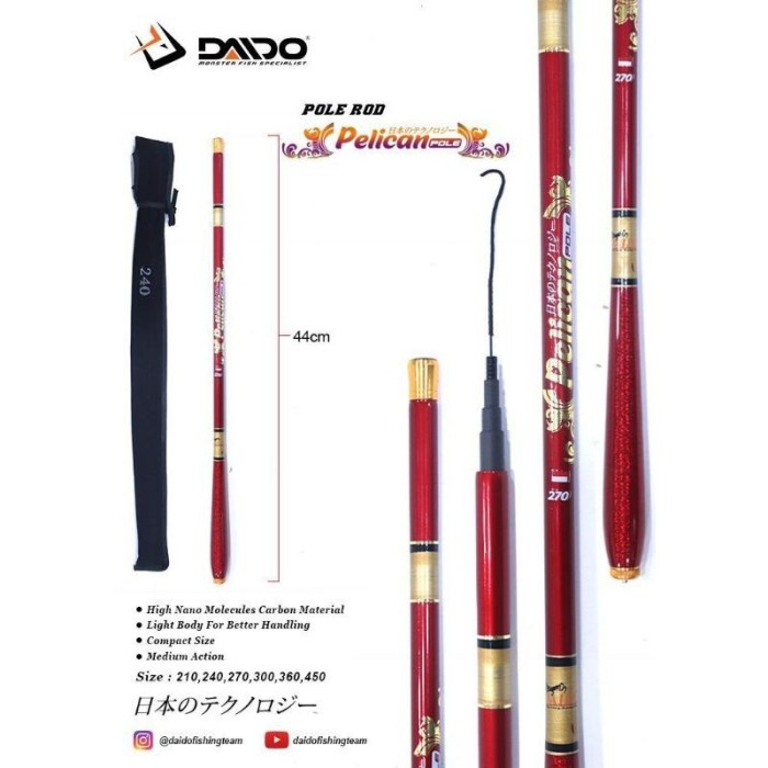 PROMO COD Joran Tegek Daido Ruas Pendek Panama/Pelican Uk Lengkap - Pelican(merah), 210