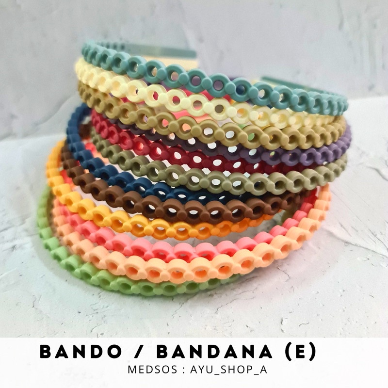 Bando Bandana Korea Motif Zigzag / Rantai Doff Motif