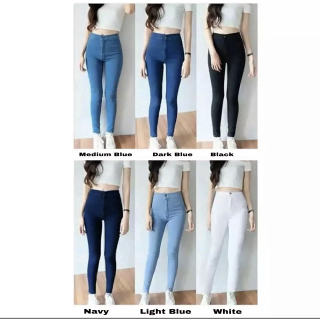 CELANA JEANS HIGHWAIST WANITA STRECTH 27-34 Premium