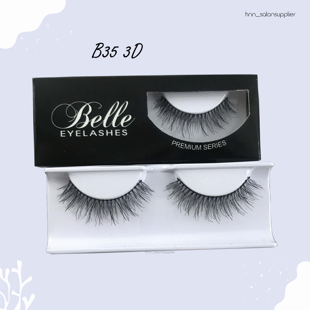 B35 3D Bulu Mata Palsu Handmade Fake Eyelash Eye Lashes Lash Artifivial Belle Eyelashes