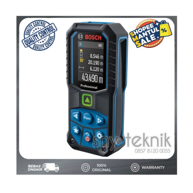BOSCH Meteran Laser Digital 50 Meter - Digimatic Range Finder Meter
