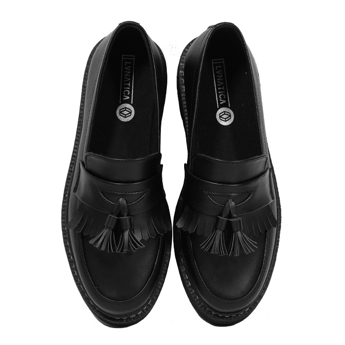 LUIZ BLACK - Sepatu Loafers Pria Casual Kulit Formal Loafer Slip On Pria Kasual Original