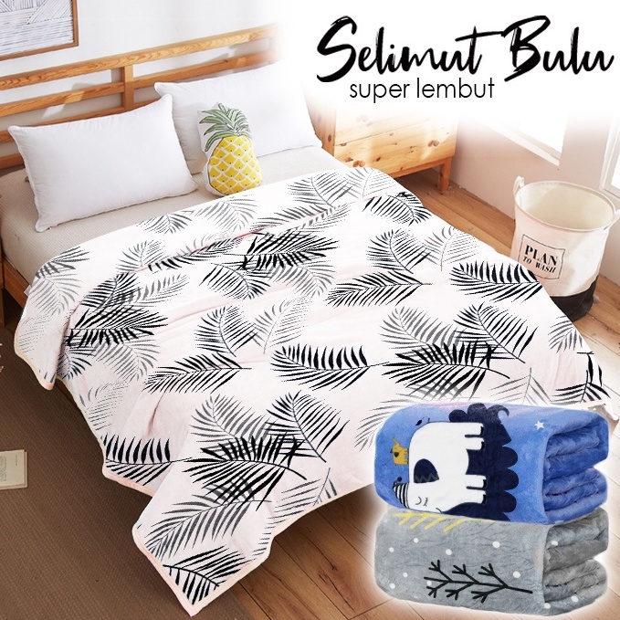 Selimut Dewasa Bulu Halus 150x200 Motif Keren / Blanket Selimut Dewasa Bulu Tebal Halus Lembut Karakter / Selimut Bulu Super Tebal (HK610) Selimut Bulu Super