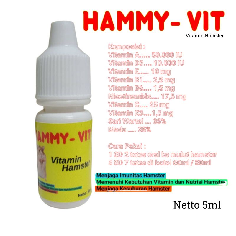 Hamster Multivitamin Vitamin Hamster Hammy Vit