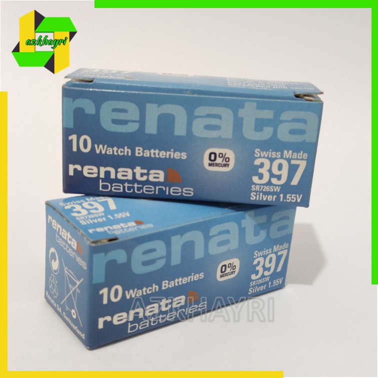 Renata 397 SR726SW SR 726 SW 1.55V Swiss Made Batre Baterai Battery Jam tangan Original