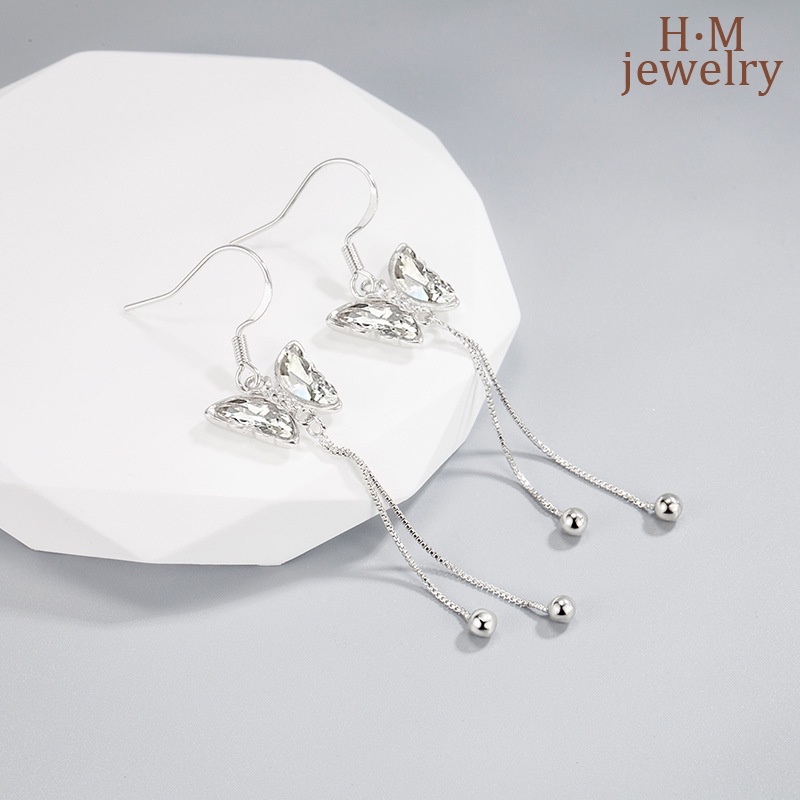 Anting Gantung Panjang Model Kupu-Kupu Dengan Rumbai Untuk Wanita 2022