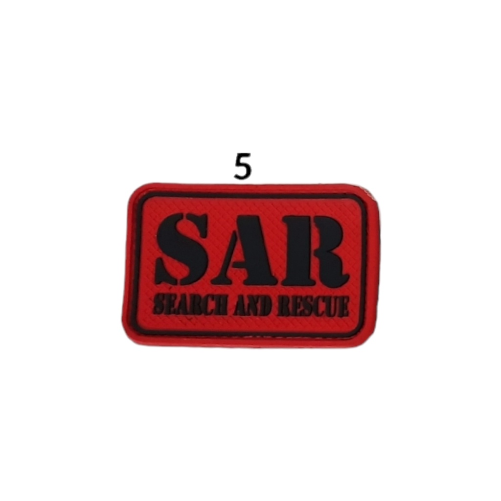 Patch Rubber Logo Rescue, SAR, Basarnas, Search And Rescue, Potensi sar TRC Tim Reaksi Cepat, BPBD