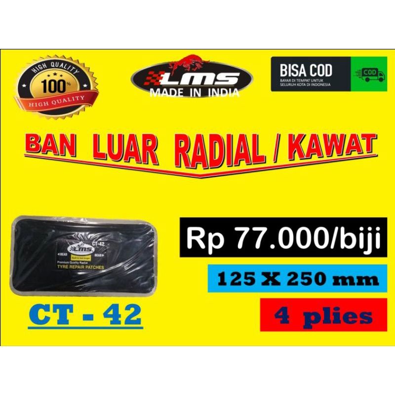 

tiptop tanpa bakar karet tambal tubles tip top LMS karet tubles tip top thebespatch tire per biji