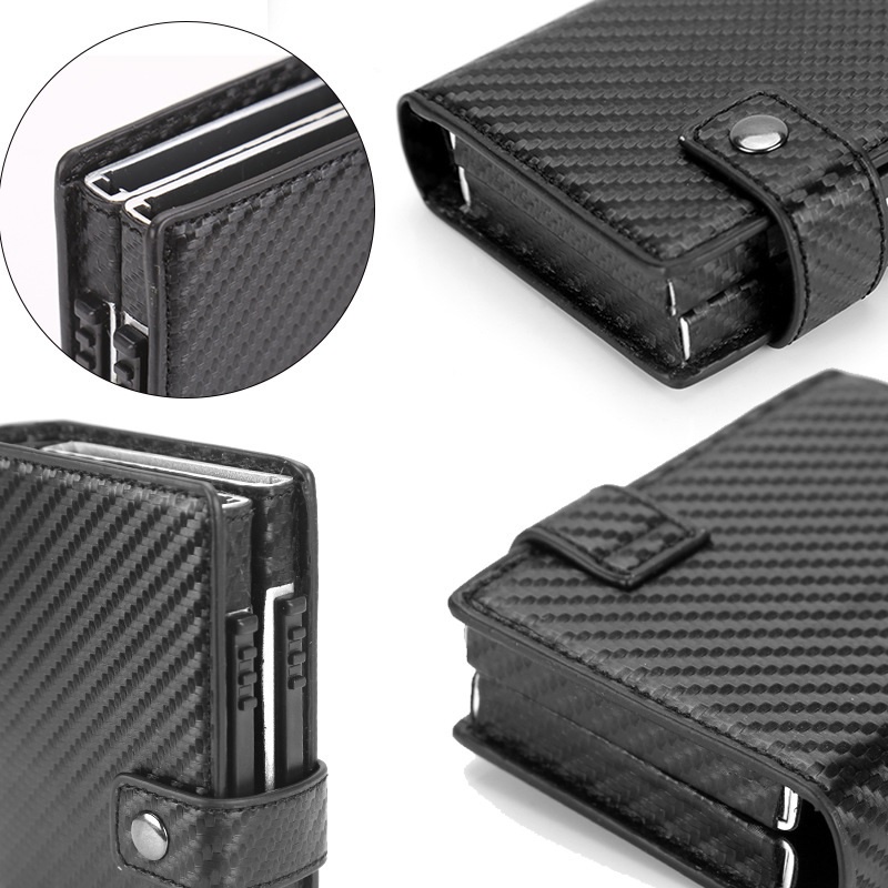 Dompet Kartu RFID Model Lipat - Bisa Masuk Uang Kertas - Ada Single Slot dan Dual Slot Pop Up Card Holder