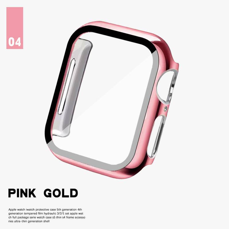 Case bumper Pelindung Layar Apple Watch Seri 8 7 6 5 4 3 2 1 SE2 Dengan Kaca film 49mm 45mm 41mm 42mm 40mm 38mm