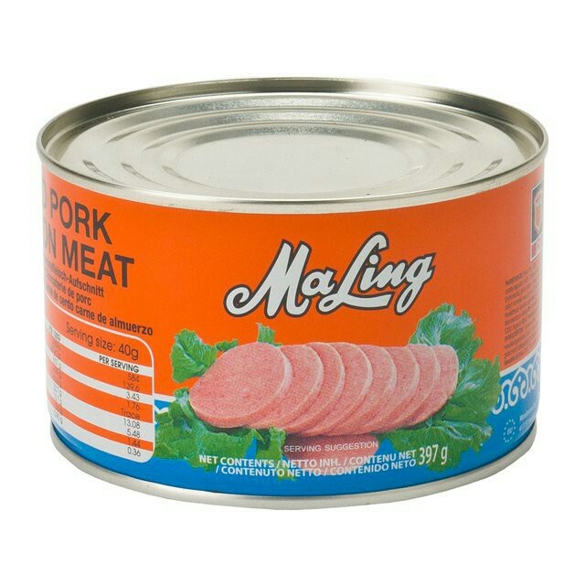 

QH Ma Ling TTS Luncheon Pork Meat 397gram / Daging Ham Babi Maling NON HALAL