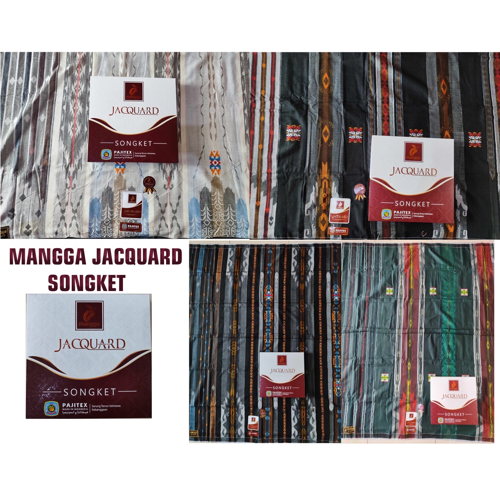 SARUNG MANGGA JACQUARD SONGKET LIMITED EDITION Premium Songket Dus Putih Limited Edition Motif Baru 