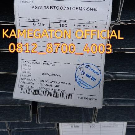 BAJA RINGAN CBM K STEEL C 75 X 0.75MM SNI X 6 M
