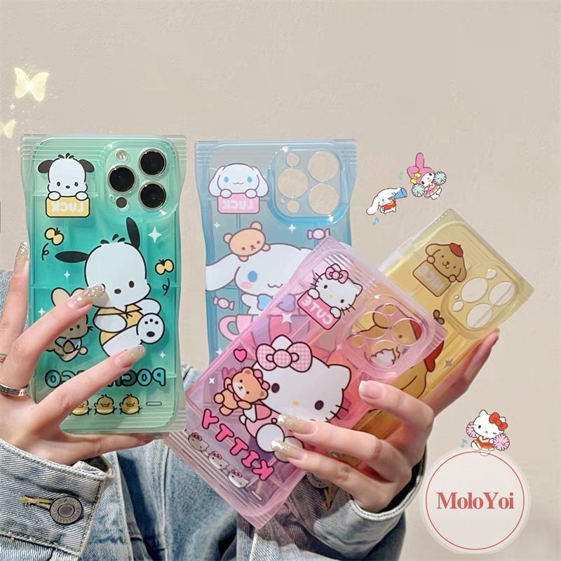 Soft Case TPU Motif Kartun Hello Kitty Melody Untuk IPhone 11 12 13 14 Pro Max XR 7plus 8 7 6 6s Plus X Xs Max SE 2020