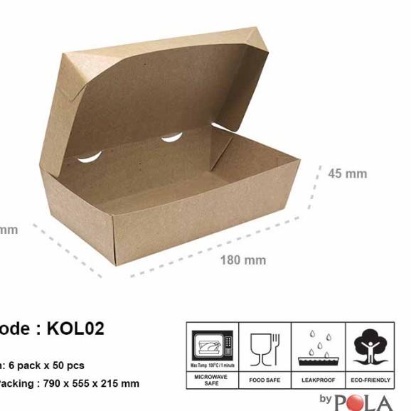 

Paper Lunchbox Large Brown Kraft / KOL02 Metropack- 50pcs