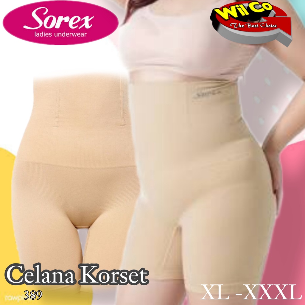 K389 - [Per 1 Pcs] KORSET CELANA KORSET PELANGSING PERUT SOREX FREE SIZE BESAR BB 75 - 100