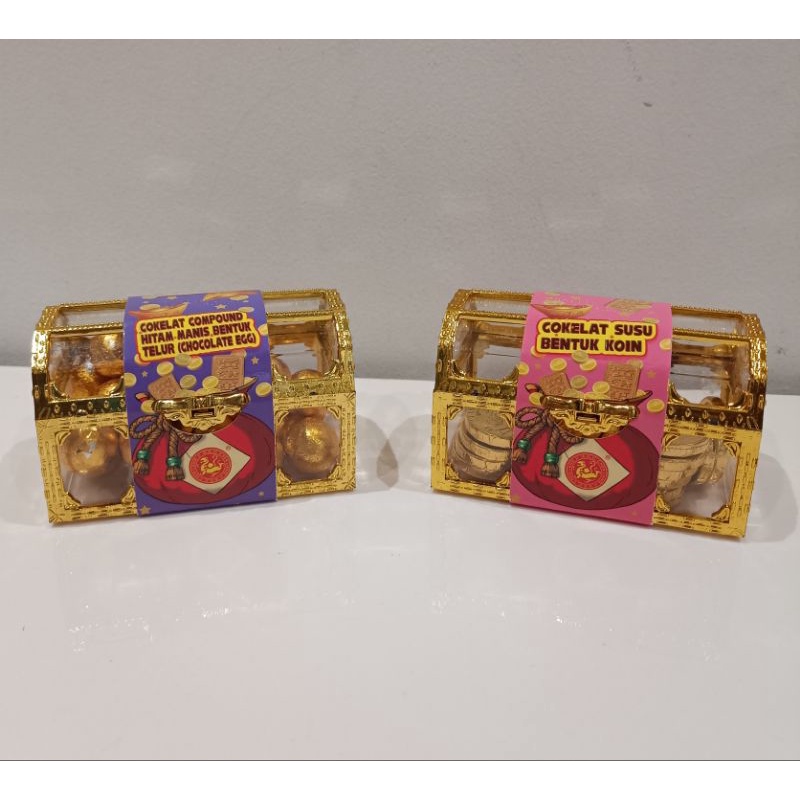 

COKELAT KOIN EMAS BENTUK COIN & TELOR "CHEN LIANG JI" 68 gram