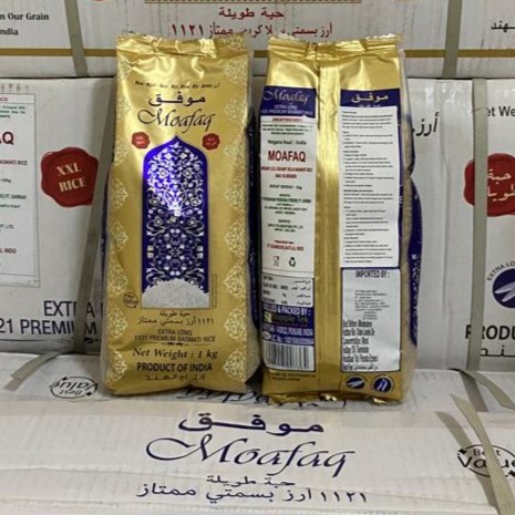 

Beras basmati merk donmalai / Moafaq 1kg