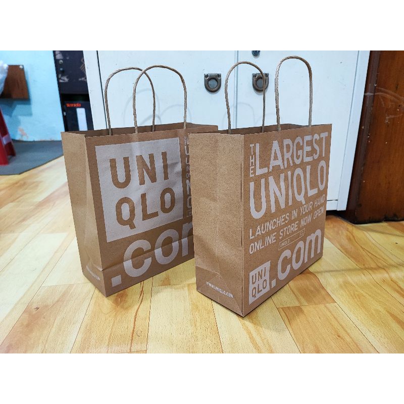 Jual PAPERBAG UNIQLO COKLAT SHOPPING BAG UNIQLO Shopee Indonesia
