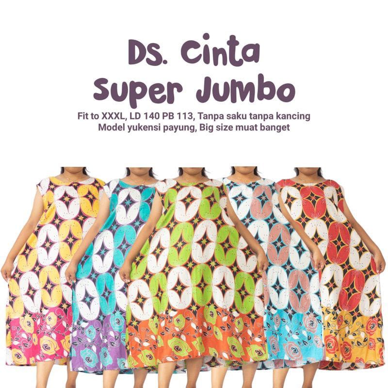 Daster Payung Yukensi Super Jumbo Motif Polkadot LD 140/Daster Yukensi Super Jumbo/Daster Jumbo