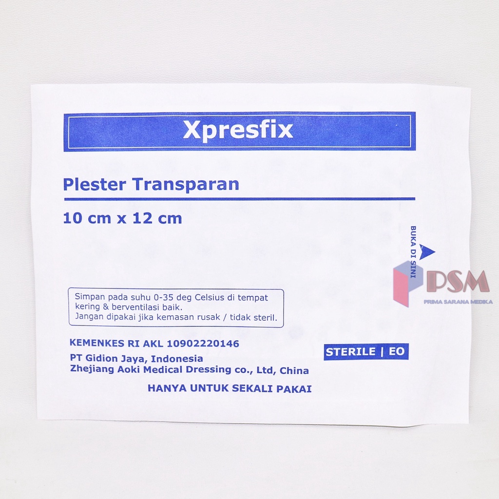 Xpresfix 10x12cm Plester Infus IV Transparan Anti Air / Dermafix S