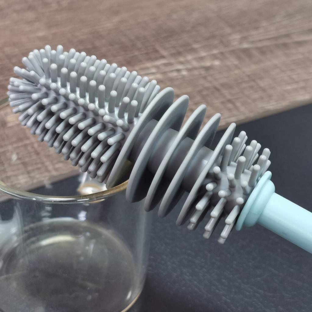 LEXJAKARTA  Sikat Pembersih Botol Dan Gelas Silikon Sikat Botol Gelas Gagang Panjang Silicone Brush Sikat Pembersih