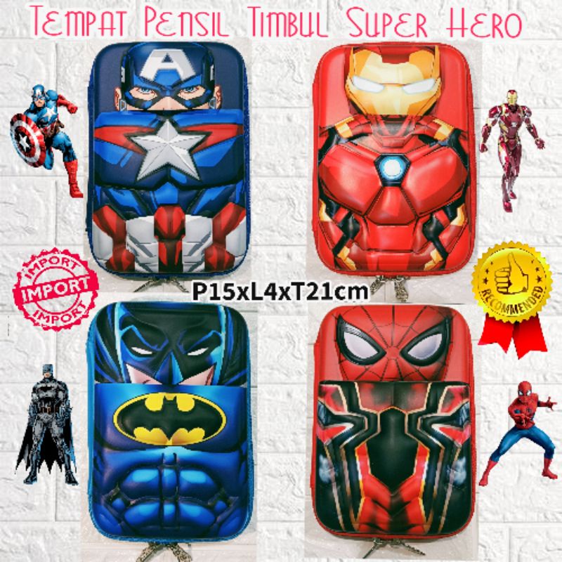 

KOTAK PENSIL 3D TEMPAT PENSIL ANAK LAKI LAKI Size15x5x22cm Waterproof