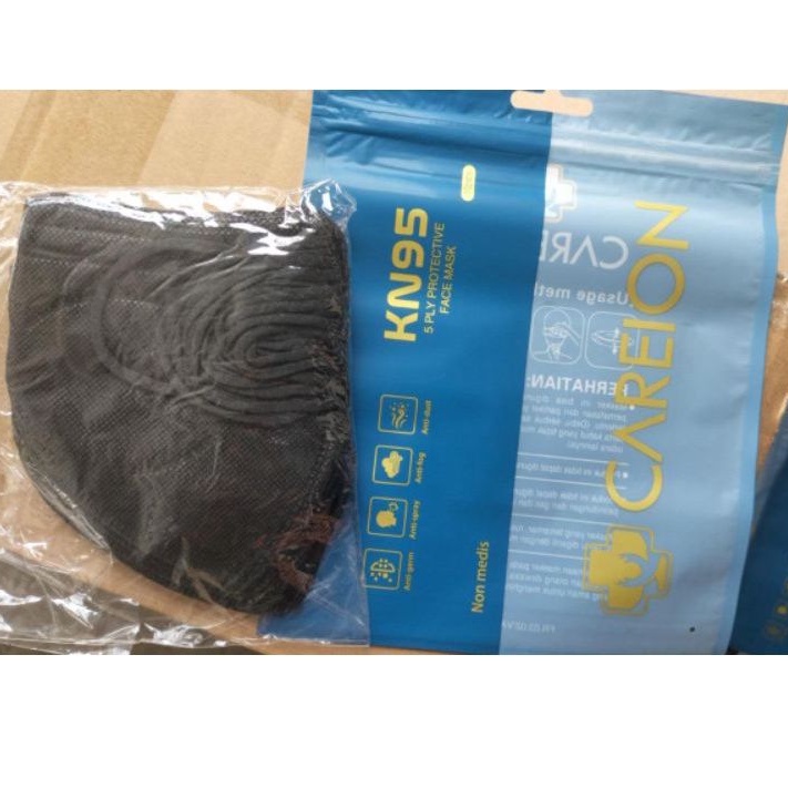 Masker KN95 earloop 5 ply EMBOSS sachet isi 10pc white putih KN 95 standar medis face mask kemenkes 