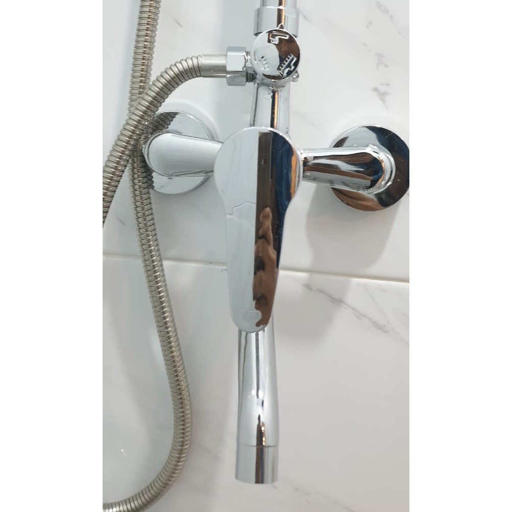 (Serba Serbi)Shower Kolom Shower Tiang Kamar Mandi Mixer P+D / Shower Tiang Set Bahan Stainless Termurah