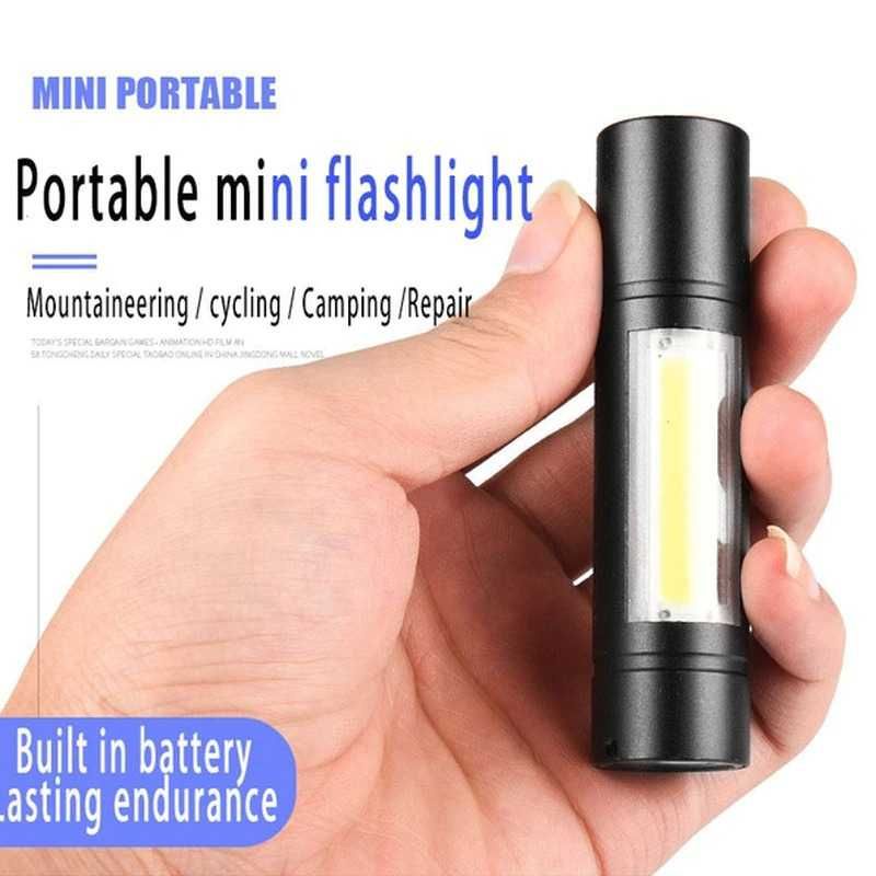 JONCELY Senter LED Mini Flashlight Bright USB Recharge XPE+COB - JY031