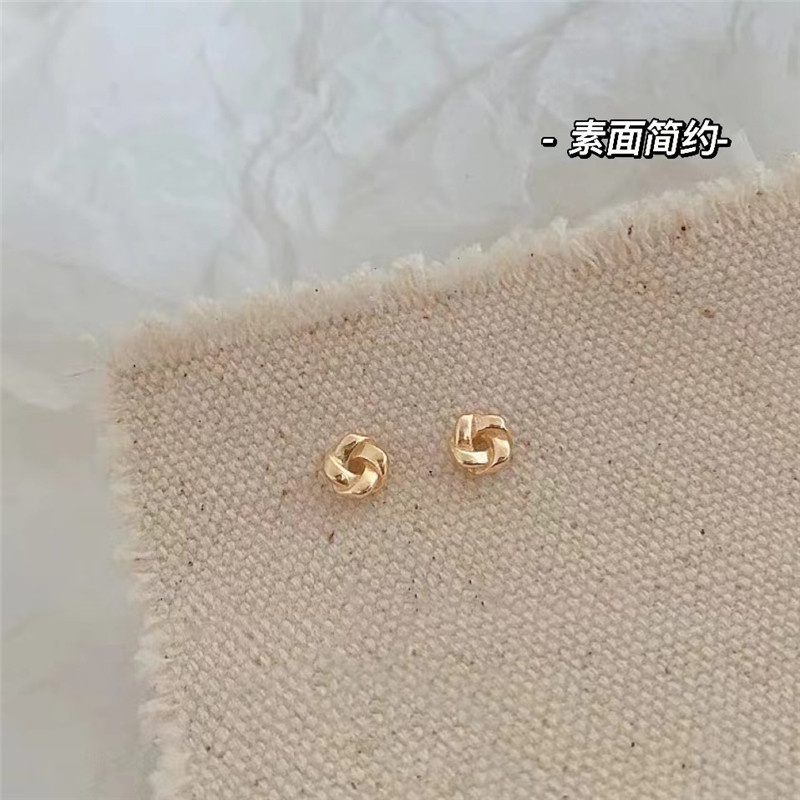 Anting Tusuk Silver Murni 925 Desain Wajah Polos Untuk Wanita