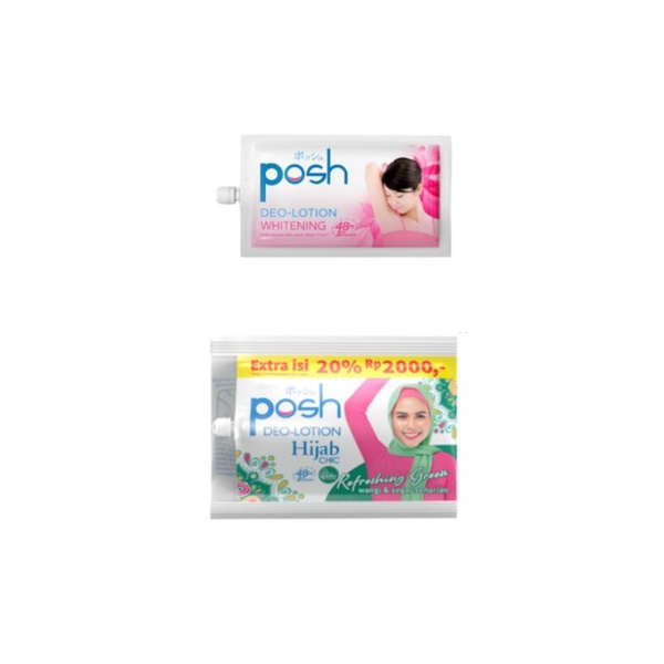 POSH Girl Deodorant Lotion Sachet (1renceng = 12sachet)extra bonus sachat jadi 14 Sachet 1renceng